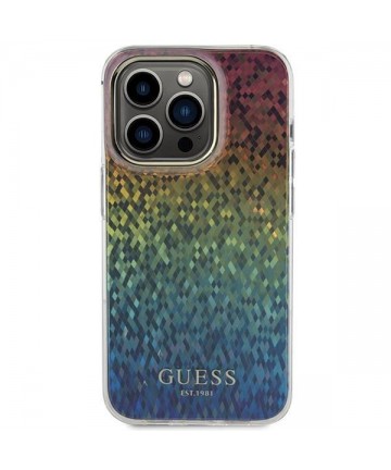 Guess IML Faceted Mirror Disco Iridescent case for iPhone 14 Pro Max - multicolored