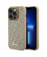 Guess Disco Metal Script case for iPhone 14 Pro Max - gold
