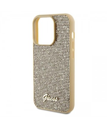 Guess Disco Metal Script case for iPhone 14 Pro Max - gold