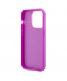 Guess Disco Metal Script case for iPhone 14 Pro Max - fuchsia