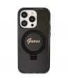Guess Ring Stand Script Glitter MagSafe case for iPhone 13 Pro / 13 - black