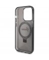 Guess Ring Stand Script Glitter MagSafe case for iPhone 14 Pro - black