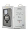 Guess Ring Stand Script Glitter MagSafe case for iPhone 14 Pro Max - black