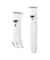 Karl Lagerfeld 3D Rubber Karl&Choupette Heads strap for Apple Watch 38/40/41mm - white