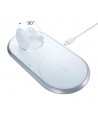 Choetech Qi 2in1 wireless charger for smartphones / Apple Watch with stand (MFI) USB Type C white (T317)