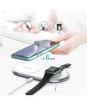 Choetech Qi 2in1 wireless charger for smartphones / Apple Watch with stand (MFI) USB Type C white (T317)