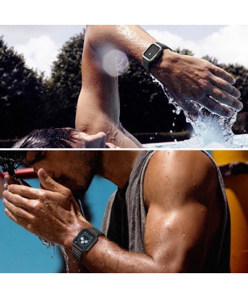 Protect Strap Band for Apple Watch 42/44/45mm Armored Case Strap - Blue