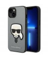 Karl Lagerfeld Saffiano Karl's Head Patch case for iPhone 14 Plus - silver