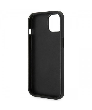 Karl Lagerfeld Saffiano Karl's Head Patch Case for iPhone 14 Plus - Black