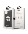 Karl Lagerfeld Saffiano Karl's Head Patch Case for iPhone 14 Plus - Black