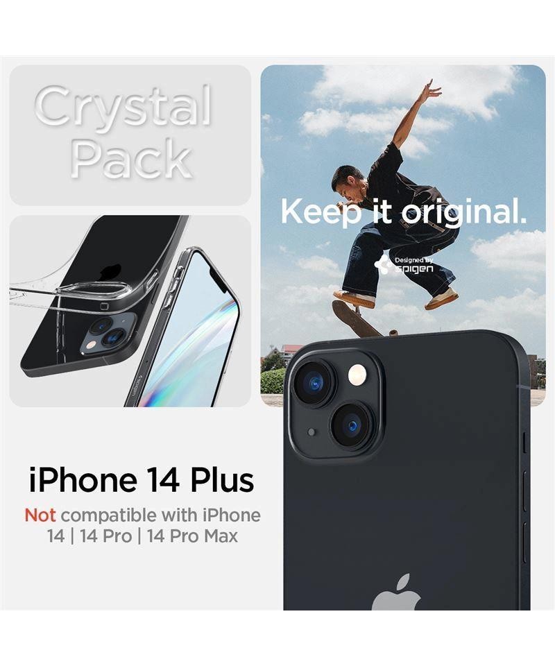 Spigen Crystal Case and Tempered Glass Set for iPhone 14 Plus - Clear