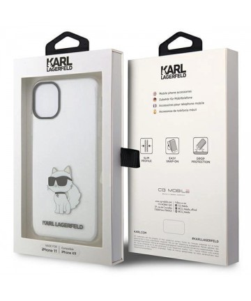 Karl Lagerfeld Ikonik Choupette Case for iPhone 11 / Xr - Transparent