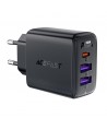 Acefast A57 PD 35W GaN charger 2 x USB-A + USB-C with 3 ports - black