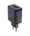 Acefast A57 PD 35W GaN charger 2 x USB-A + USB-C with 3 ports - black