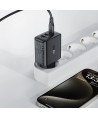 Acefast A57 PD 35W GaN charger 2 x USB-A + USB-C with 3 ports - black