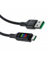 Acefast C7-04 USB-A USB-C 60W 1.2m cable with display - black