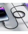 Acefast C7-04 USB-A USB-C 60W 1.2m cable with display - black