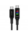 Acefast C7-03 USB-C USB-C 100W 1.2m cable with display - black