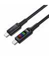 Acefast C7-03 USB-C USB-C 100W 1.2m cable with display - black