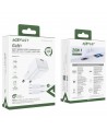 Acefast A73 Mini PD 20W GaN wall charger + USB-C cable - white