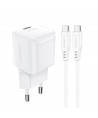 Acefast A77 Mini PD 30W GaN wall charger + USB-C cable - white