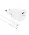 Acefast A77 Mini PD 30W GaN wall charger + USB-C cable - white