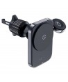 Acefast D18 car holder with MagSafe / Qi inductive charger + USB-A USB-C cable - black