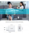 Choetech PD6013 2x USB-C PD 65W GaN wall charger - white