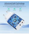 Choetech PD6013 2x USB-C PD 65W GaN wall charger - white