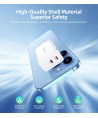 Choetech PD6013 2x USB-C PD 65W GaN wall charger - white