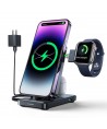 Joyroom JR-WQS02 iPhone AirPods Apple Watch 4in1 charging station foldable - black