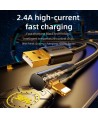 Joyroom Gaming Cable S-UL012A6 Lightning (angled) / USB-A (straight) 2.4A 1.2 m - blue