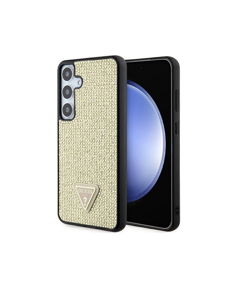 Guess Rhinestone Triangle case for Samsung Galaxy S24+ - gold