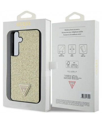 Guess Rhinestone Triangle case for Samsung Galaxy S24+ - gold