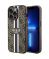 Guess 4G Printed Stripes MagSafe case for iPhone 15 Pro - brown