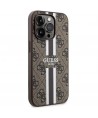 Guess 4G Printed Stripes MagSafe case for iPhone 15 Pro - brown