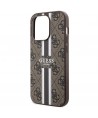 Guess 4G Printed Stripes MagSafe case for iPhone 15 Pro - brown