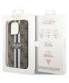 Guess 4G Printed Stripes MagSafe case for iPhone 15 Pro - brown