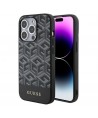 Guess GCube Stripes MagSafe case for iPhone 15 Pro Max - black