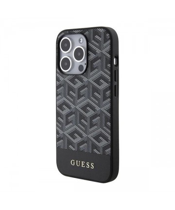 Guess GCube Stripes MagSafe case for iPhone 15 Pro Max - black