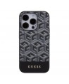 Guess GCube Stripes MagSafe case for iPhone 15 Pro Max - black
