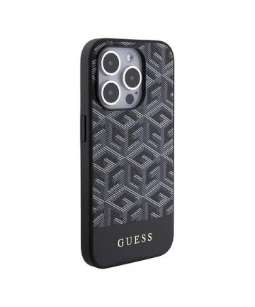 Guess GCube Stripes MagSafe case for iPhone 15 Pro Max - black