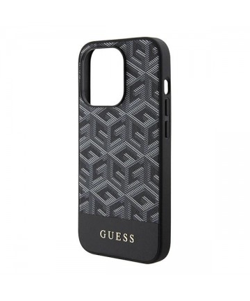 Guess GCube Stripes MagSafe case for iPhone 15 Pro Max - black