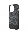 Guess GCube Stripes MagSafe case for iPhone 15 Pro Max - black