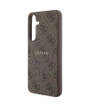 Guess 4G Collection Leather Metal Logo MagSafe case for Samsung Galaxy S24+ - brown
