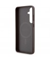 Guess 4G Collection Leather Metal Logo MagSafe case for Samsung Galaxy S24+ - brown