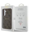 Guess 4G Collection Leather Metal Logo MagSafe case for Samsung Galaxy S24+ - brown