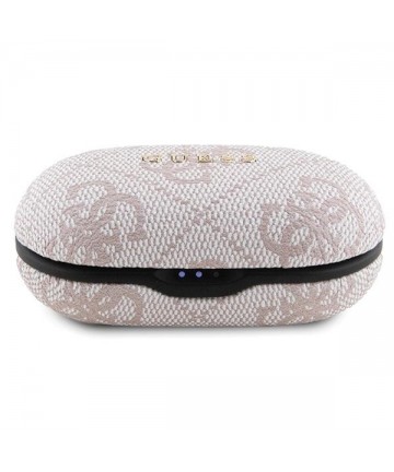 TWS Guess 4G Metal Bluetooth headphones with ENC docking station - pink