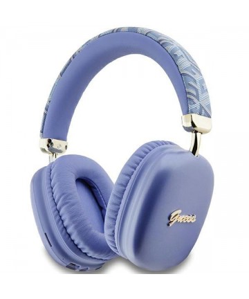 Guess GCube Metallic Script Logo Headphones - Purple