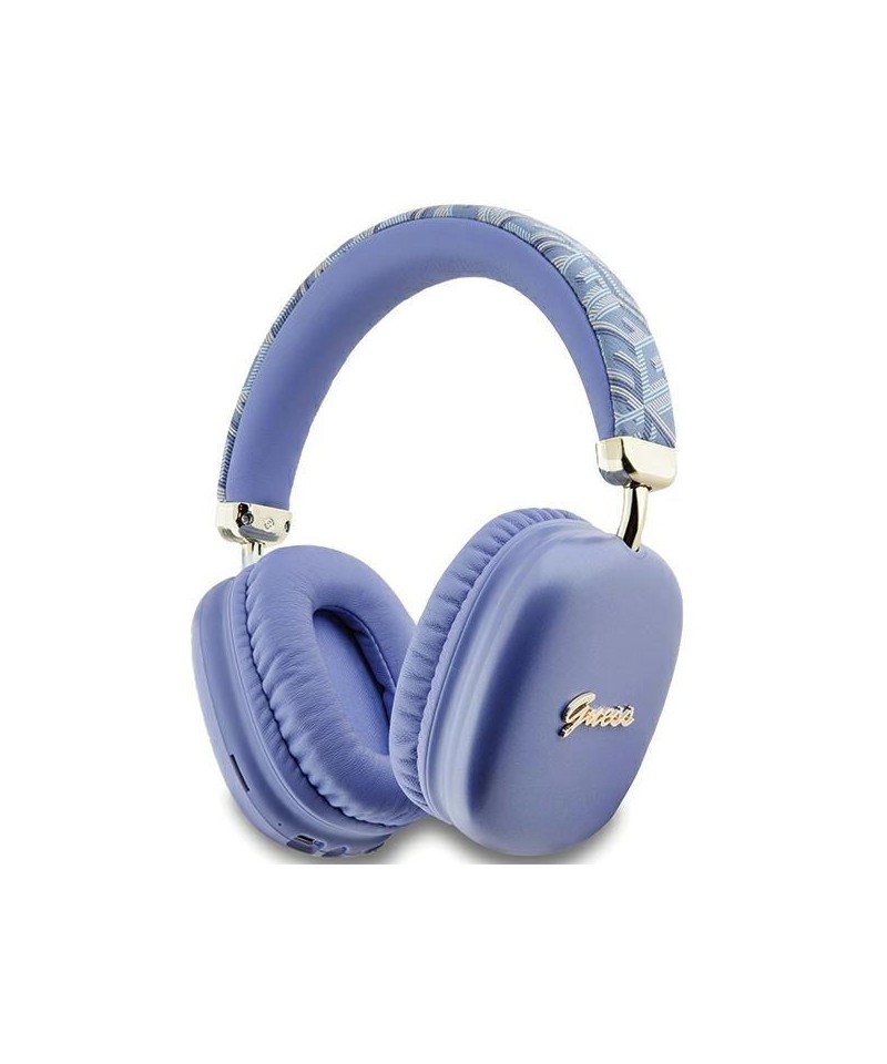 Guess GCube Metallic Script Logo Headphones - Purple